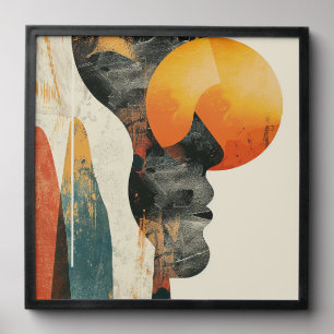 "Bohemian Woman Silhouette Peel-and-Stick Tile" Peel And Stick Photo Tile