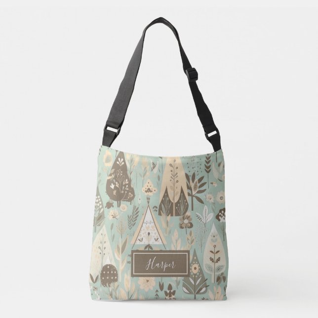 Bohemian Woodland Crossbody Bag (Front)