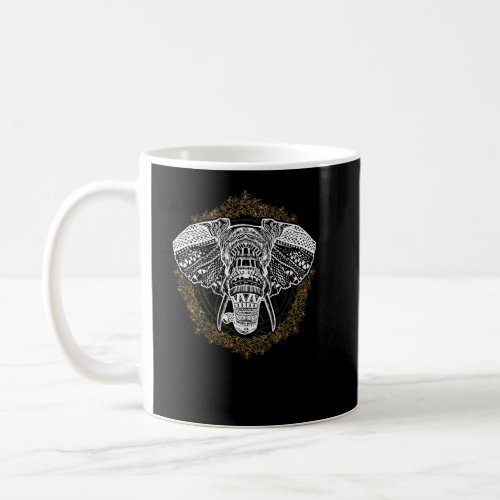 Bohemian Yoga Elephant Boho Majestic Spirit Animal Coffee Mug