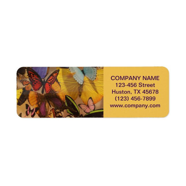 Bohemian Yoga Zen Holistic Healing butterfly Label (Front)