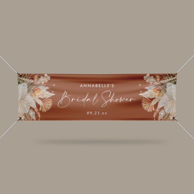 Bohenian boho rust terracotta bridal shower decor banner (Creator Uploaded)