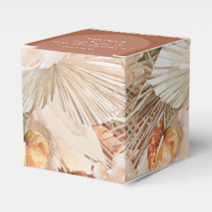 Bohenian boho rust terracotta wedding favor box