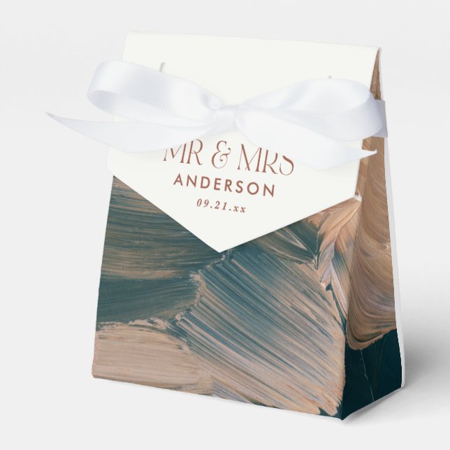 Bohenian boho teal rust terracotta wedding favor   favor boxes (Front Side)