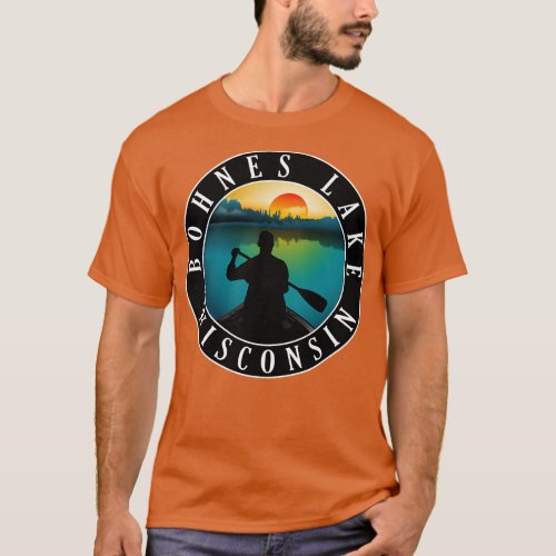 Bohnes Lake Wisconsin Canoeing T_Shirt