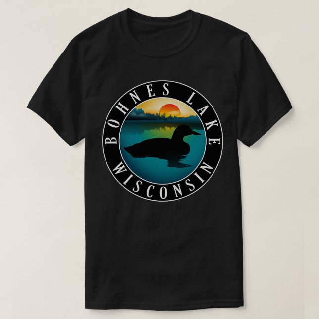 Bohnes Lake Wisconsin Loon T-Shirt (Design Front)