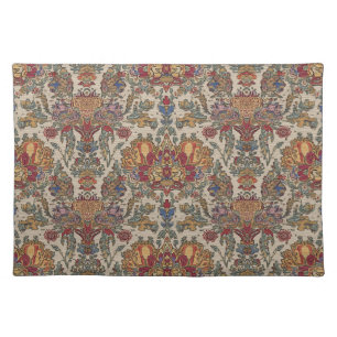 Boho 17th Century Indian Repro Pattern Cloth Placemat