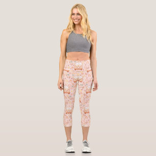 boho 1960s hippie peace van capri leggings