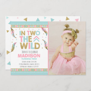 Boho 2nd Birthday Invitation In Two The Wild Party
