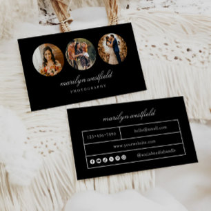 Boho 3 Photo Freelance Business Card