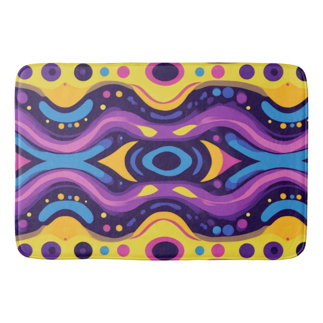 Boho Abstract colorful 17 Bath Mat (Front)
