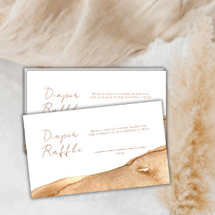 Boho Abstract Desert Diaper Raffle Baby Shower Enclosure Card