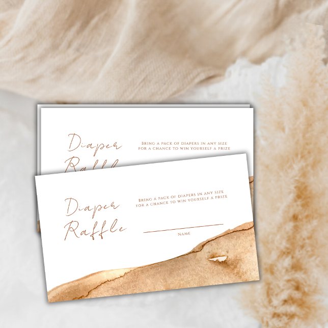 Boho Abstract Desert Diaper Raffle Baby Shower Enclosure Card (Boho Abstract Desert Diaper Raffle Baby Shower Enclosure Card)