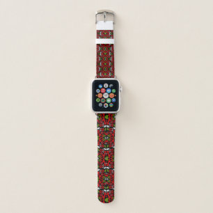 Boho Abstract Flower folk art Apple Watch Band