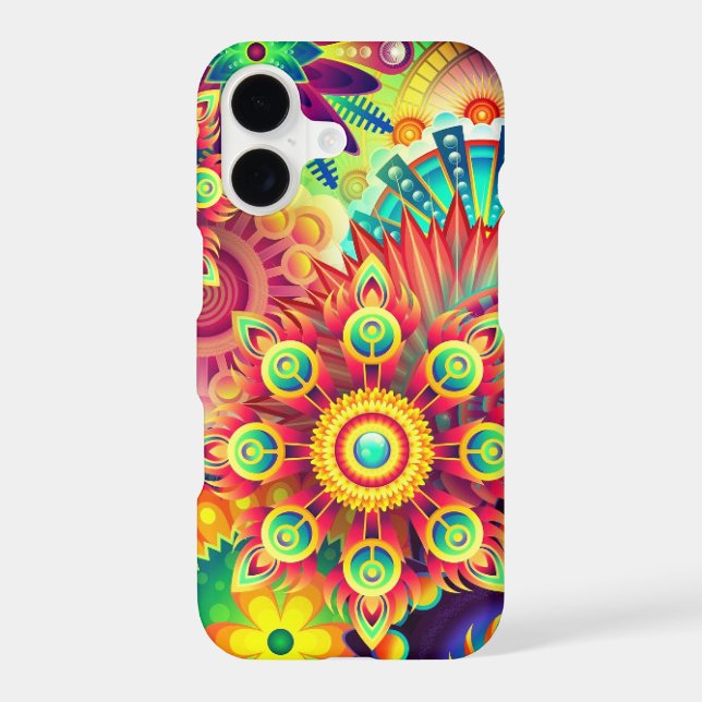 Boho abstract flower iphone case (Back)