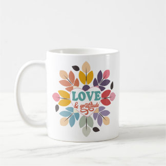 Boho Abstract Flower Quotes Floral Design Coffee Mug