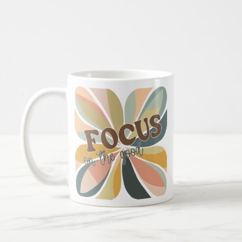 Boho Abstract Flower Quotes Floral Design Coffee Mug
