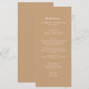 Boho Abstract   Gentle Fawn Wedding Dinner     Menu