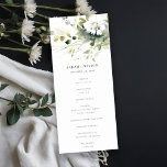 Boho Abstract Green White Floral Wedding Program<br><div class="desc">It’s very easy to customize,  with your personal details. If you need any other matching product or customization,  kindly message via Zazzle.</div>