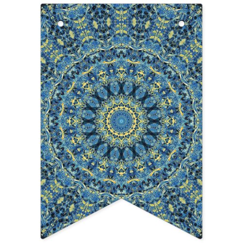 Boho Abstract Groovy Van Gogh Starry Night Mandala Bunting Flags