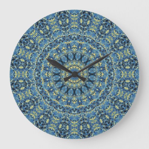 Boho Abstract Groovy Van Gogh Starry Night Mandala Large Clock