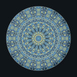 Boho Abstract Groovy Van Gogh Starry Night Mandala Magnet<br><div class="desc">This bohemian ornate groovy eclectic eccentric ornamental trippy hippie funky intricate psychedelic boho hippie blue and yellow mandala kaleidoscope abstract digital art was created with Mirror Lab
Edited from Vincent Van Gogh's post impressionist oil painting The Starry Starry Night (oil on canvas,  June 1889,  Saint-Rémy-de-Provence,  France)</div>