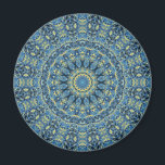 Boho Abstract Groovy Van Gogh Starry Night Mandala Magnet<br><div class="desc">This bohemian ornate groovy eclectic eccentric ornamental trippy hippie funky intricate psychedelic boho hippie blue and yellow mandala kaleidoscope abstract digital art was created with Mirror Lab
Edited from Vincent Van Gogh's post impressionist oil painting The Starry Starry Night (oil on canvas,  June 1889,  Saint-Rémy-de-Provence,  France)</div>