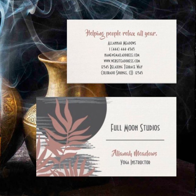 Boho Abstract Healing and Meditation Business Card (Creator Uploaded)