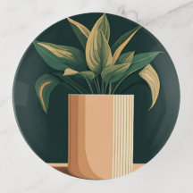 Boho Abstract Houseplant Trinket Tray Home Decor