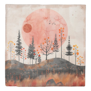 Boho Abstract Landscape (13) Duvet Cover