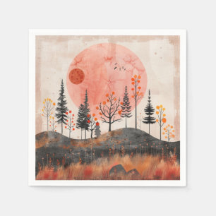 Boho Abstract Landscape (13) Napkins