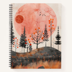 Boho Abstract Landscape (13) Notebook