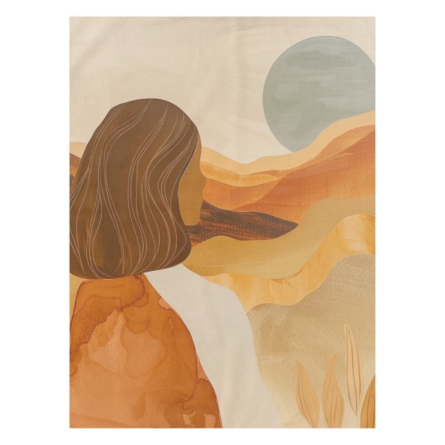 Boho Abstract Landscape (17) Tablecloth (Front)