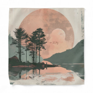 Boho Abstract Landscape (1) Bandana