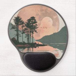 Boho Abstract Landscape (1) Gel Mouse Pad