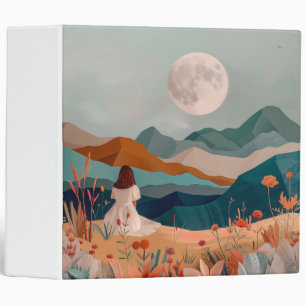 Boho Abstract Landscape (21) 3 Ring Binder