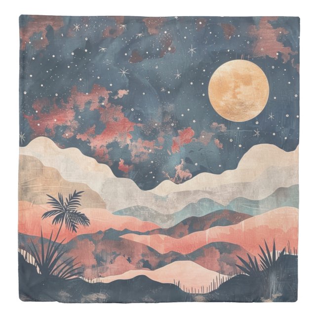 Boho Abstract Landscape (24) Duvet Cover (Front)