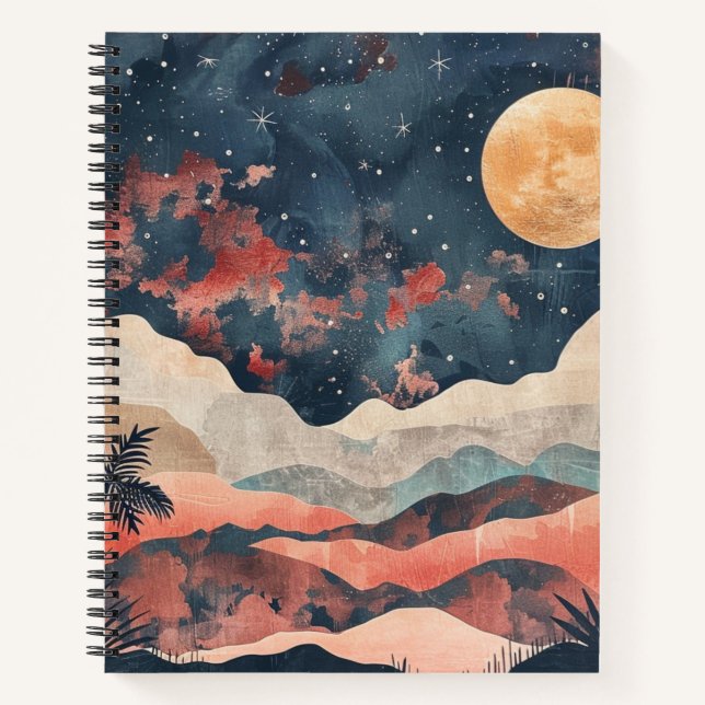 Boho Abstract Landscape (24) Notebook (Front)