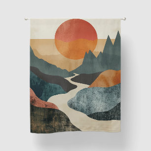 Boho Abstract Landscape (5) Blackout Curtains