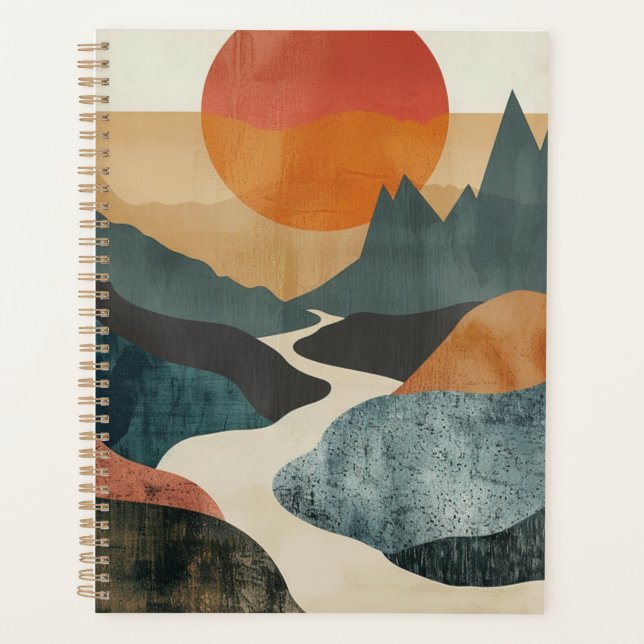 Boho Abstract Landscape (5) Planner (Front)