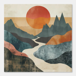 Boho Abstract Landscape (5) Wallpaper