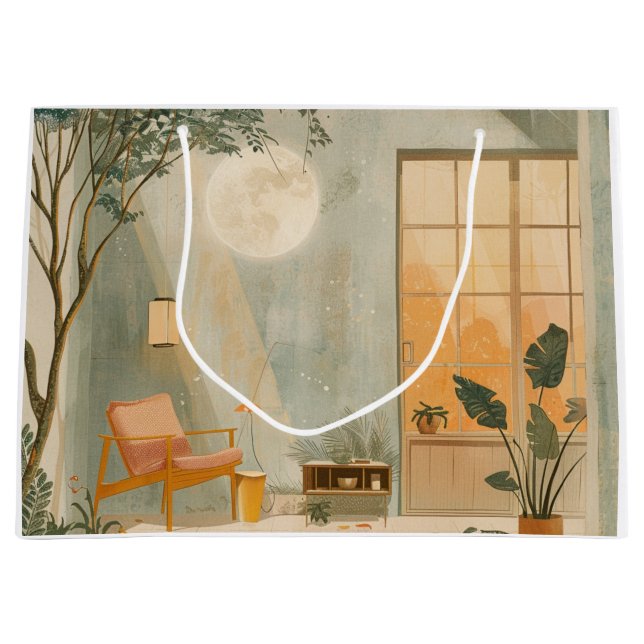 Boho Abstract Landscape (6) Large Gift Bag (Front)