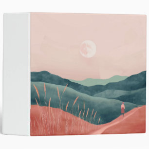 Boho Abstract Landscape (7) 3 Ring Binder