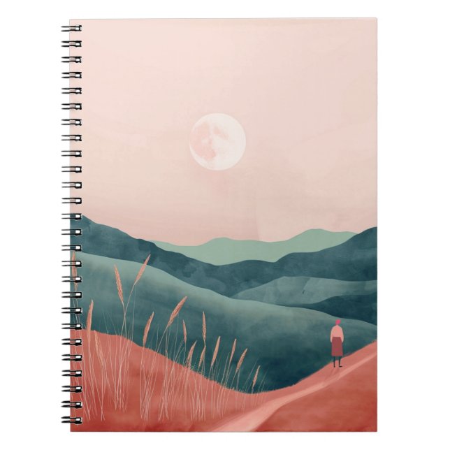 Boho Abstract Landscape (7) Notebook (Front)