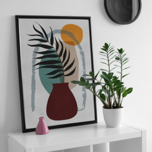 Boho Abstract Landscape, Faux Canvas Print