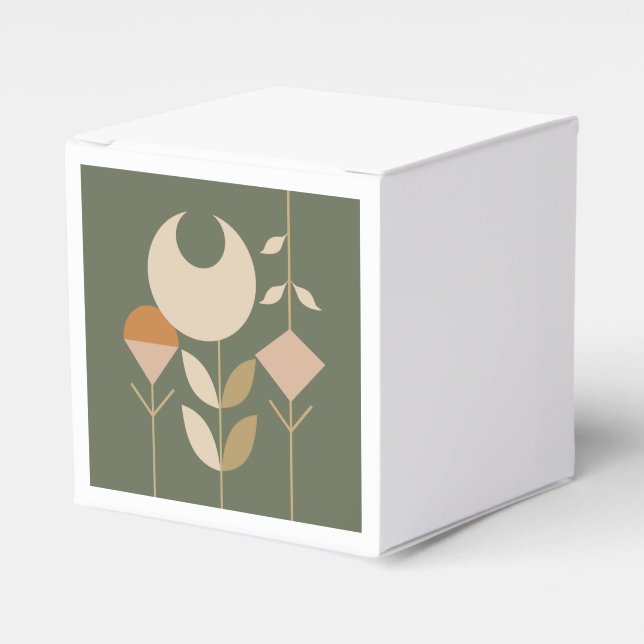 Boho Abstract Lily Favor Boxes (Front Side)