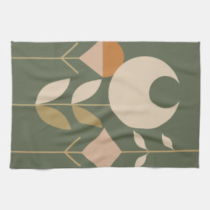 Boho Abstract Lily Kitchen Towel
