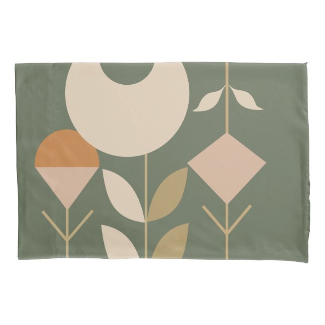 Boho Abstract Lily Pillow Case (Front)