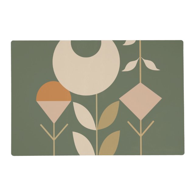 Boho Abstract Lily Placemat (Back)