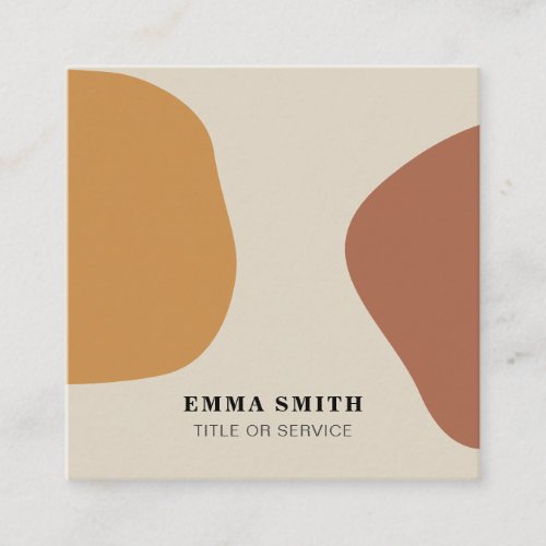 Boho Abstract Modern Square Business Card