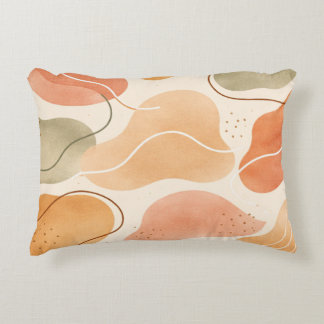 Boho Abstract Organic Shape Pillow - Earthy Terrac